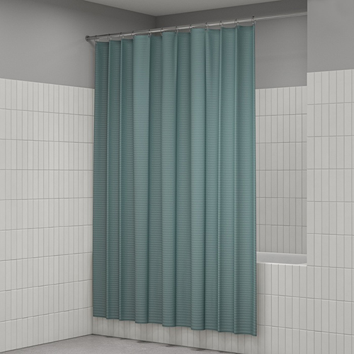 Шторка для ванной "Iddis DW05P18i11", полиэстер, зеленый, 2000*1800мм
