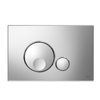 Кнопка "Globe" двойная механическая для инсталляций Oli 120 Eco Sanitarblock,74,80,Plus, Expert Plus, Quadra Plus хром глянцевый, пластик