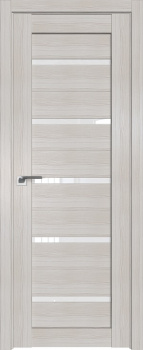 Дверное полотно  "7Х",600*2000*36мм, остекленное, матовое экошпон-"Венге мелинга" Profildoors