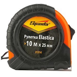Рулетка &quot;Elastica&quot; 10м*25мм обрезиненный корпус SRARTA