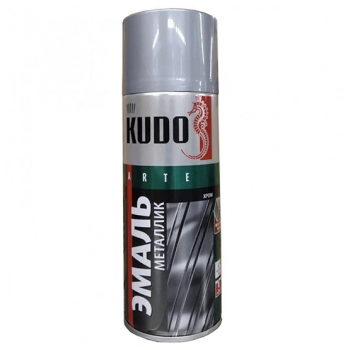 Эмаль аэрозольная универсальная металлик хром "KUDO", 520мл
