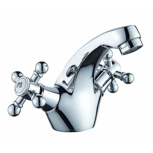 Смеситель для умывальника "Aquattro Q01-1750", двухручковый, хром, без подводки