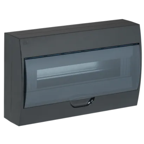 Бокс пластиковый навесной на 18 модулей ИЭК ЩРн-П-18 IP41 черный