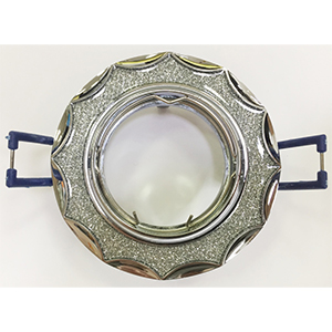 Светильник потолочный встраив. MR16 50Вт, "DК17 CH/SH SL", звезда со стекл. крошкой "Эра"