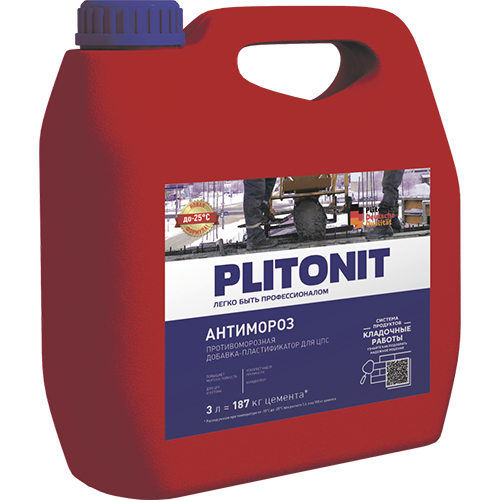 Противоморозная добавка для растворов "Плитонит Актив АнтиМороз", 3л
