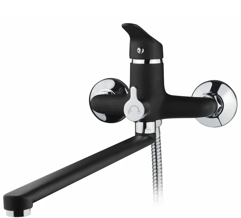 Смеситель &quot;Aquattro Q01-3402&quot; одноручковый для ванны, черный матовый