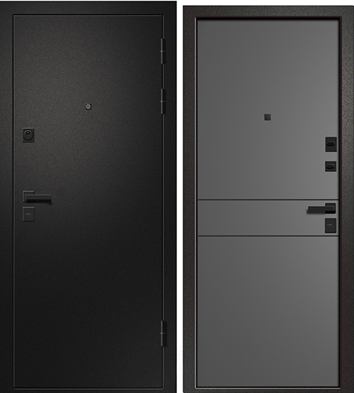 Дверь входная"Медея-315",860*2050*90мм,правая,металл, - "Сатин черный",МДФ "Дарк Грей 264"
