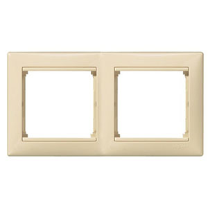 Рамка 2-ая, "Valena Legrand", кремовая, горизонтальная