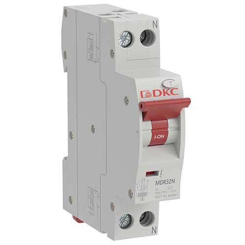 Компактный автоматический выключатель дифференциального тока YON max типа MDR, 1P+N, 30mA, 32A, хар-ка C, 6kA, тип А ДКС