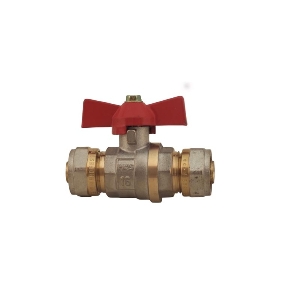 Кран шаровый "Бабочка" европейский стандарт 20*20мм