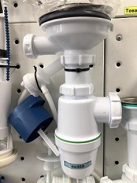 Сифон для мойки бутылочный со стальным выпуском, 3.1/2"*40, "Aquattro"