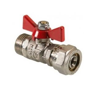 Кран шаровый "Бабочка" европейский стандарт 16*1/2н