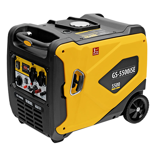 Установка генераторная бензиновая инверторная GS-5500iSE, 5,5 кВт, 230В, электрич. стартер, "Denzel"