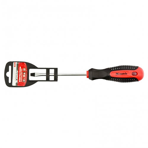 Отвертка Fusion "Matrix" SL5,0* 100мм, трёхкомпонентная  ручка,  CrV, anti slip