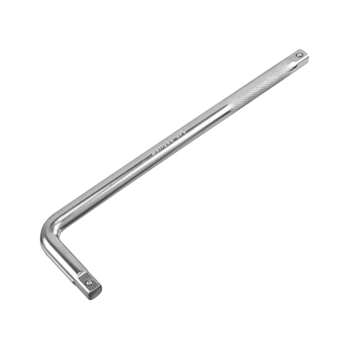 Вороток Г-образный, 300*75мм, квадрат 1/2&quot;, CrV, матовый хром Denzel