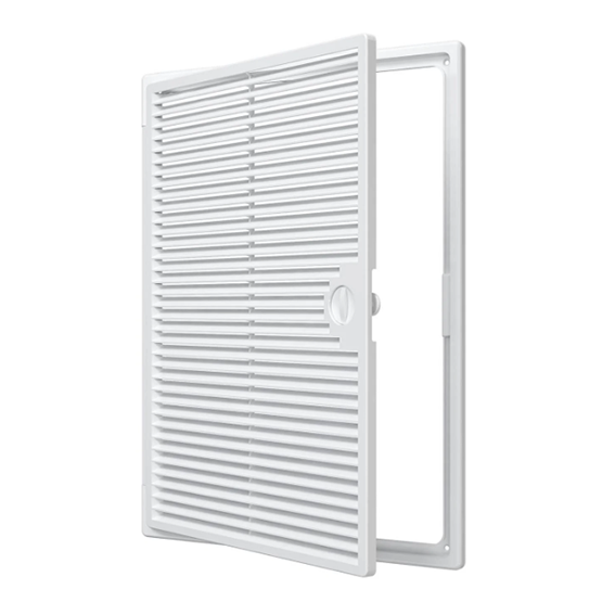 Решётка-дверца 300*400, накладная с ручкой-задвижкой "ДЕКОФОТ" пластмассовая белая