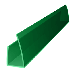 Профиль торцевой 2100*6мм, зеленый