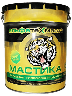 Мастика битумная гидроизоляционная "Альфа ТехМаст", 20кг