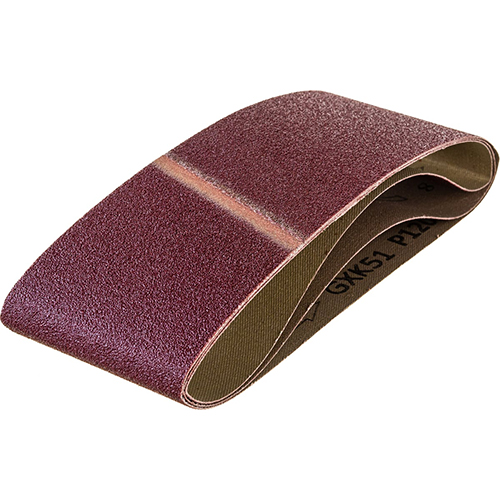 Лента для ЛШМ бесконечная на тканевой основе  P120(№10), 75*457мм, Bohrer (прокаленный оксид алюминия), 3шт/уп