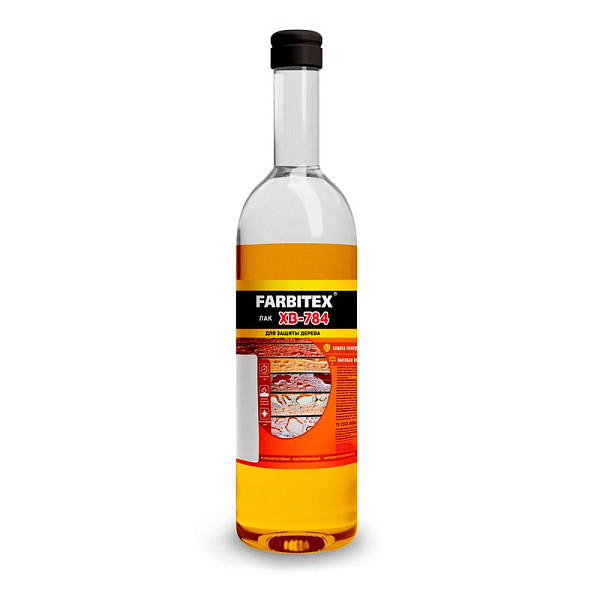 Лак "FARBITEX" ХВ-784 "Янтарь", 0,5л, стекло