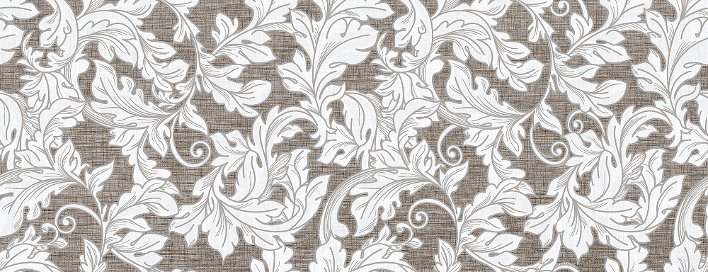 Плитка керамическая настенная "LUREX" 600*230мм, темно-коричневая, орнамент