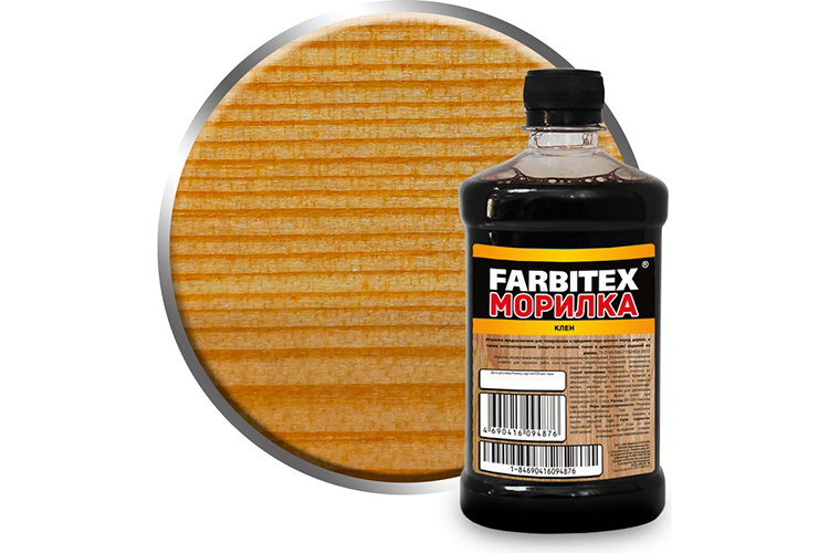 Пропитка водная &quot;FARBITEX&quot; защитно-декоративная тонирующая &quot;Морилка&quot; 0,5л, &quot;Клен&quot;