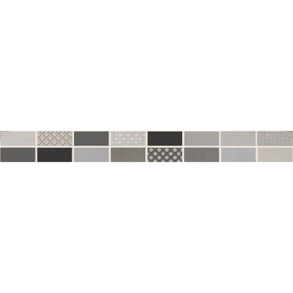 Бордюр металлизированный  &quot;FIORI GRIGIO&quot; 65*600мм