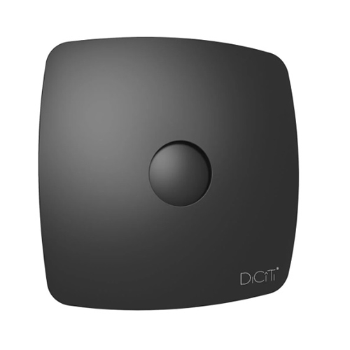 Вентилятор "Era" вытяжной D100 "RIO 4C" 14Вт осевой, с обрат. клапаном, Matt Black, DICITI