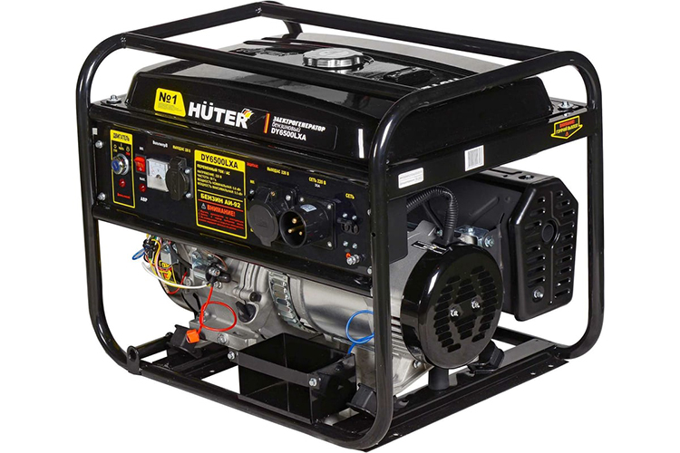 Установка генераторная бензиновая DY6500LXA 220-230В, 5,0-5,5 кВт, ручной и электрич. стартер, с АВР "Huter"