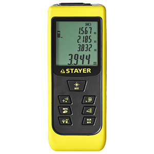 Дальномер STAYER "MASTER" MAX-Control лазерный, 2 точки отсчета, дальность 50м, точность 2мм 34957