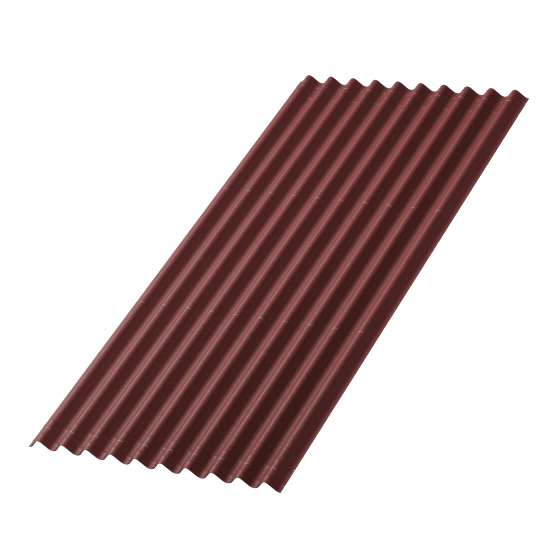 Лист Ондулин SMART красный, 1950*950*3 мм