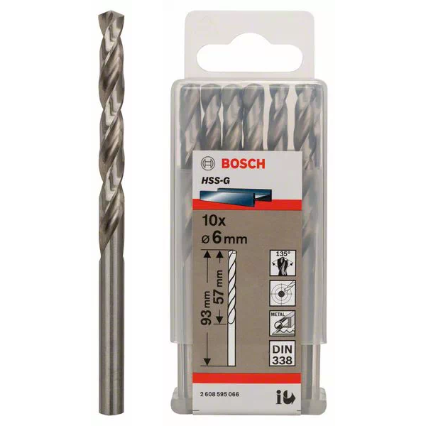 Сверло "Bosch" по металлу HSS-G 6*57*93мм