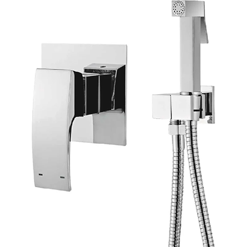 Смеситель гигиенический "Aloute A1125", однорычажный, встраиваемый, хром