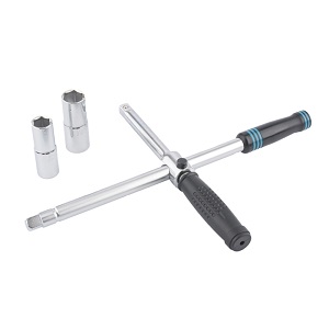 Ключ "Gross" баллонный крестообразный 17*19*21*23мм, CrV, складной с изменяющимся рычагом, хром