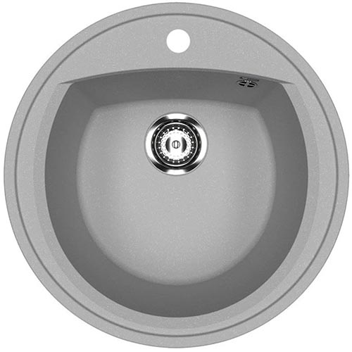 Мойка из искусственного гранита  "Ulgran", 520*190мм "круглая", графит