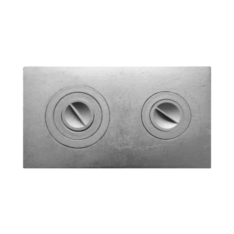 Плита П 2-3 двухконфорочная, 710мм*410мм, 19,9кг, без покрытия