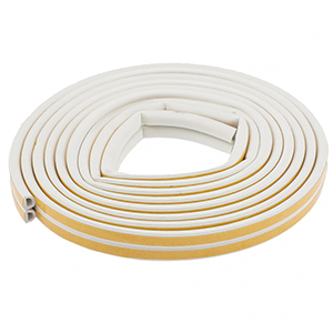 Уплотнитель самоклеящийся D-профиль белый, 6м СИБРЕХ Р!!!