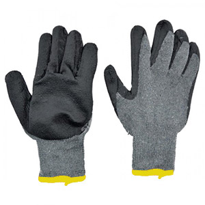 Перчатки серые с латексом