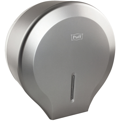 Диспенсер туалетной бумаги "Puff-7130S", хром, с замком, ABS-пластик