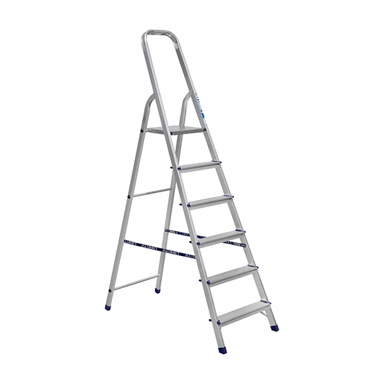 Стремянка алюминиевая "Алюмет-6", 6 ступеней, высота площадки 1,24м