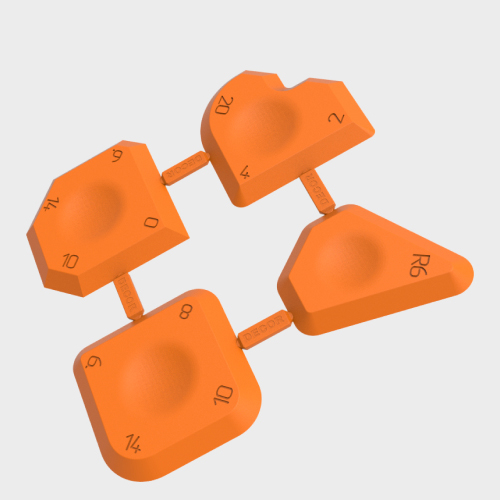 Набор шпателей "Decor" для формирования швов, 4 предмета