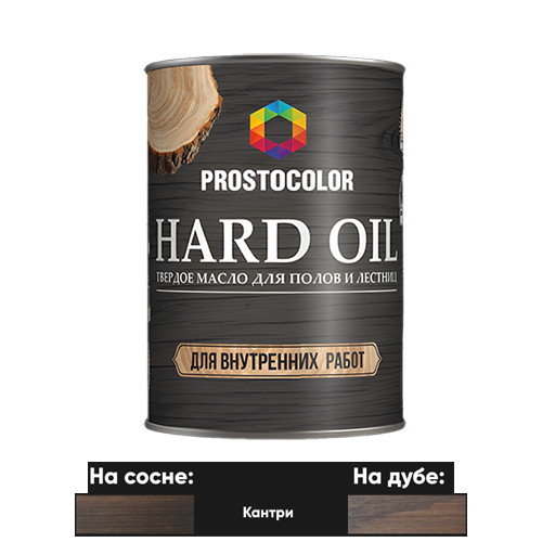 Масло для полов и лестниц "HARD OIL PROSTOCOLOR", "Кантри", 0,75л