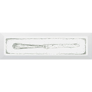 Декор керамический настенный &quot;Knife&quot; 85*285мм, нож, зеленый