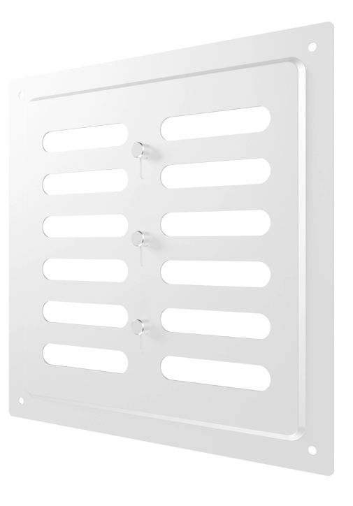 Решетка вентиляционная MER регулируемая 200х200 окраш.сталь White ERA