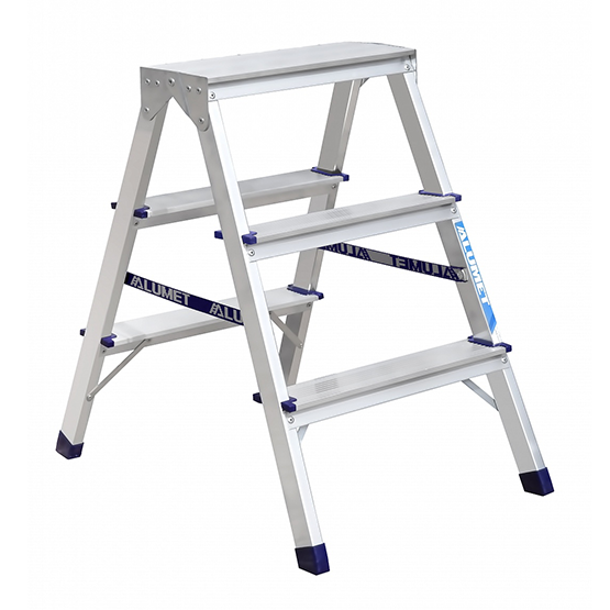 Стремянка алюминиевая "Алюмет-2*3", 2*3 ступени, высота площадки 0,68м