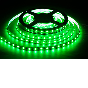 Лента светодиодная "DEKO" SMD5050, 12В, 5метров, 60LED, 14,4Вт/м, IP33, цвет свечения: зелёный