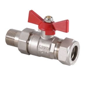 Кран шаровый "Lavita" для гофрированной трубы с американкой, F*MCB 15*1/2н