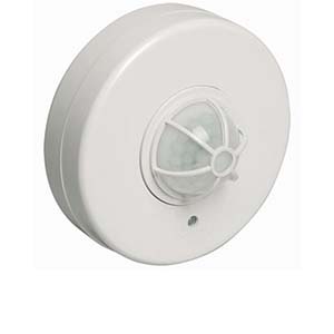 Датчик движения "ИЭК" ДД 024, белый, максимальная нагрузка 1100Вт, угол обзора 120-360 градусов