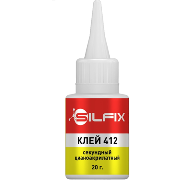 Цианакрилатный секундный клей "SILFIX" CA 12, 20гр