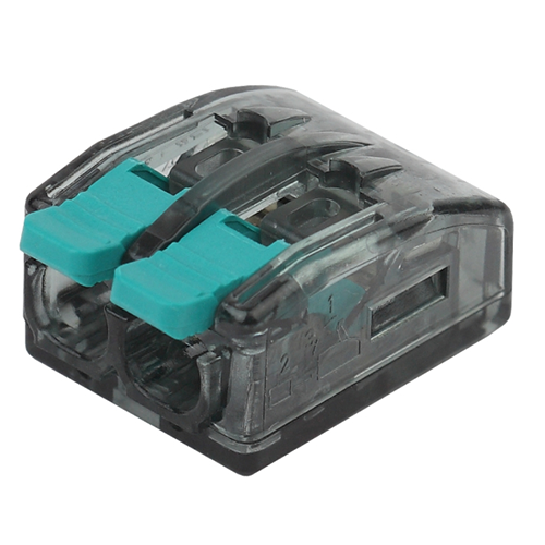 Клемма ЭРА компактная серия 412 с рычагом 2 отверстия 0.5-4 мм2 упаковка 100 шт. бирюза